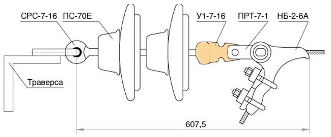 Изолятор пс 70е чертеж